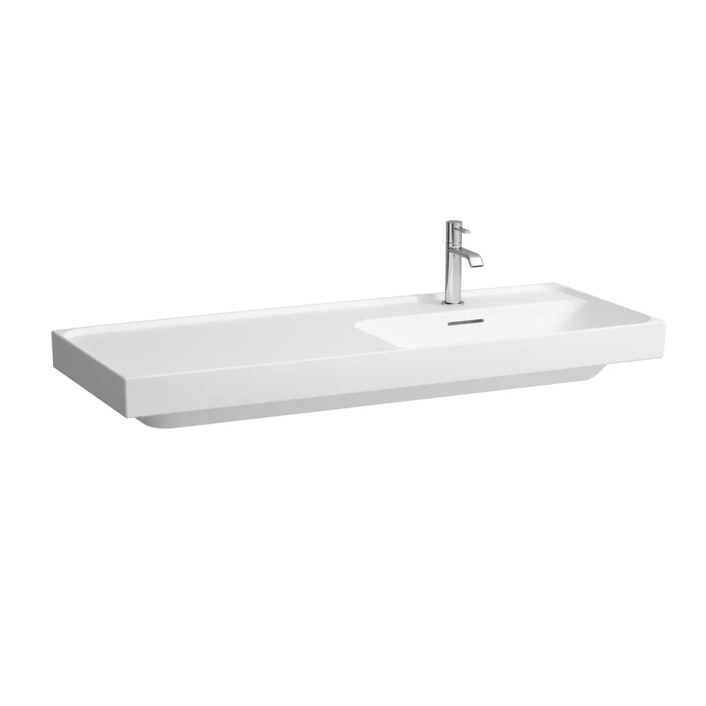 Laufen Waschtisch MEDA 460x1200x160 Ablage links 1 Hahnloch mit Überlauf weiß matt Laufen Waschtisch MEDA 460x1200x160 Ablage links 1 Hahnloch mit Überlauf weiß matt
