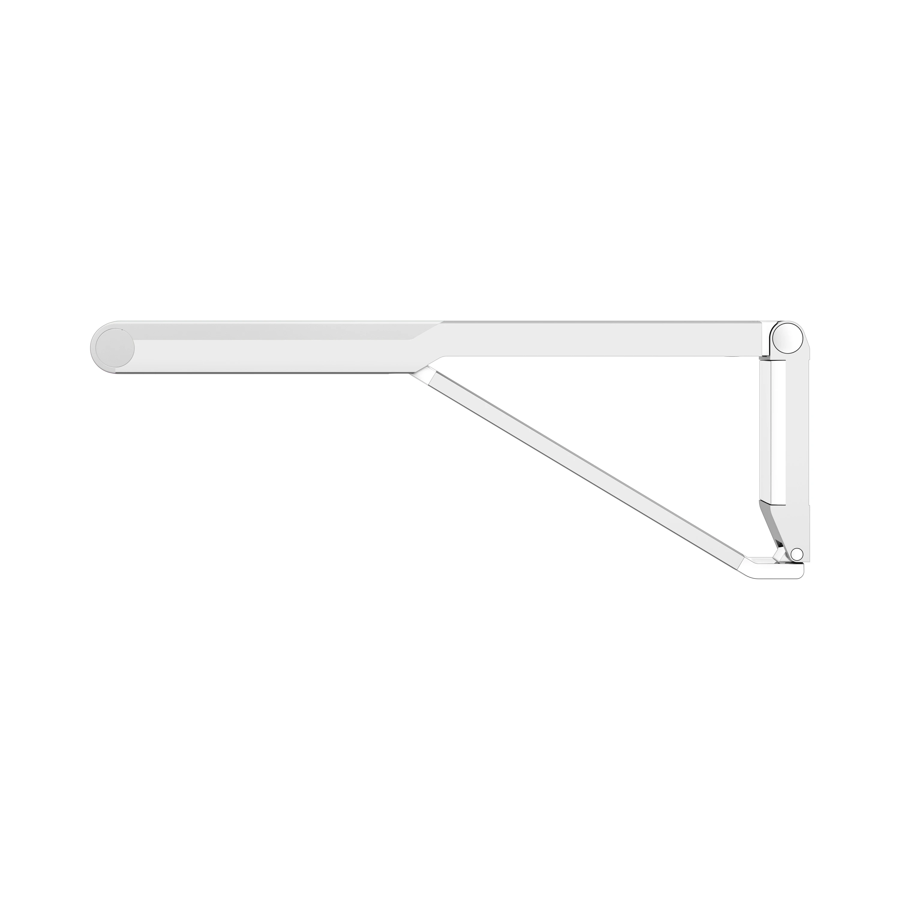 AXESS 35003170751 Stützklappgriff WC 700 mm silber-eloxiert/weiß