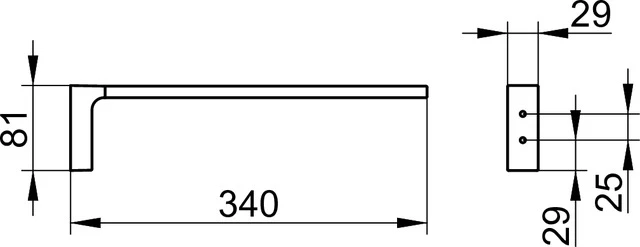 Edition 11 11122130000 Handtuchhalter 340 mm Schwarzchrom gebürstet Edition 11 11122130000 Handtuchhalter 340 mm Schwarzchrom gebürstet