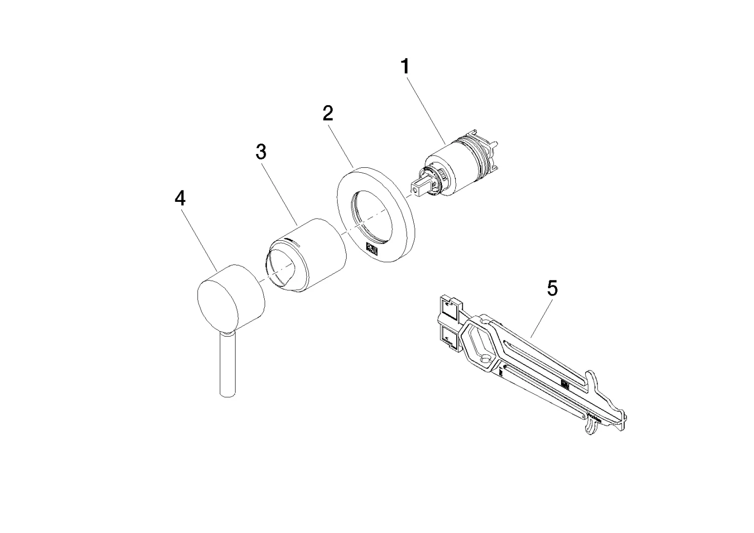 Dornbracht UP-Einhandbatterie mit Abdeckplatte Chrom
