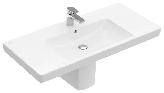 Villeroy & Boch Wandwaschtisch „Subway 2.0“ 1000 × 480 × 180 mm, für Becken mittig, mit Hahnlochbohrung, Hahnlochposition mittig, mit Hahnlochbank in Weiß Alpin Villeroy & Boch Wandwaschtisch „Subway 2.0“ 1000 × 480 × 180 mm, für Becken mittig, mit Hahnlochbohrung, Hahnlochposition mittig, mit Hahnlochbank in Weiß Alpin