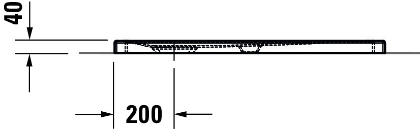 Duravit rechteck Duschwanne „Tempano“ 90 × 75 cm 