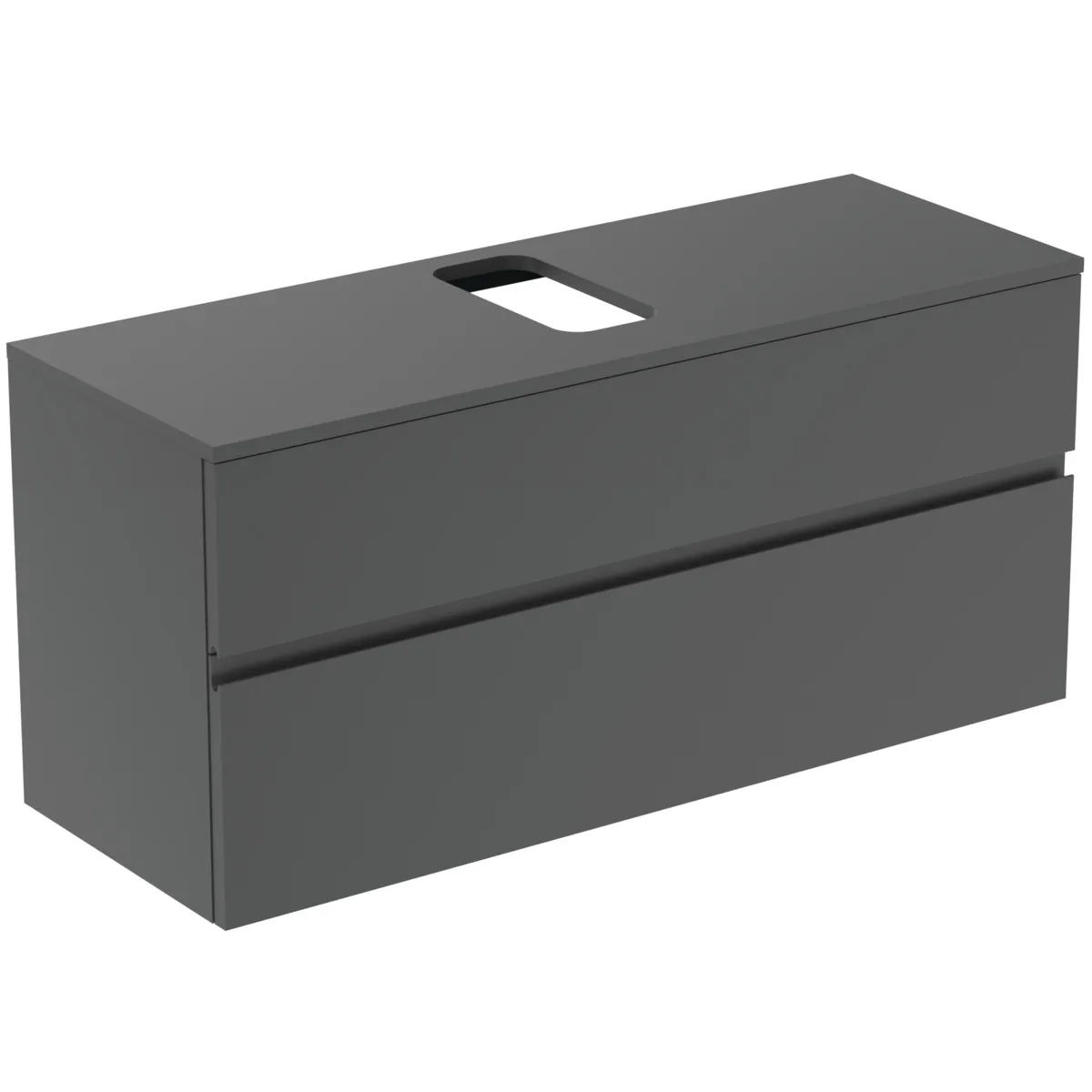 Ideal Standard Waschtischunterschrank „Finesse“ 120,2 × 55,8 × 44 cm Anthrazit matt lackiert Ideal Standard Waschtischunterschrank „Finesse“ 120,2 × 55,8 × 44 cm Anthrazit matt lackiert