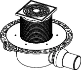 Drainpoint S 120 Boden-Ablaufset Norm, waagerecht, mit Seal System Universalflansch