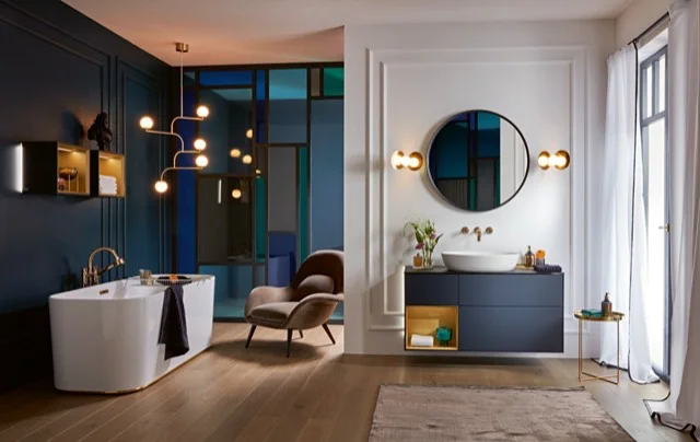 Villeroy & Boch Badewanne Finion freistehend Weiß Alpin 1700 x 700 mm Höhe 620 mm Einbauhöhe 633 mm Quaryl mit Beleuchtung