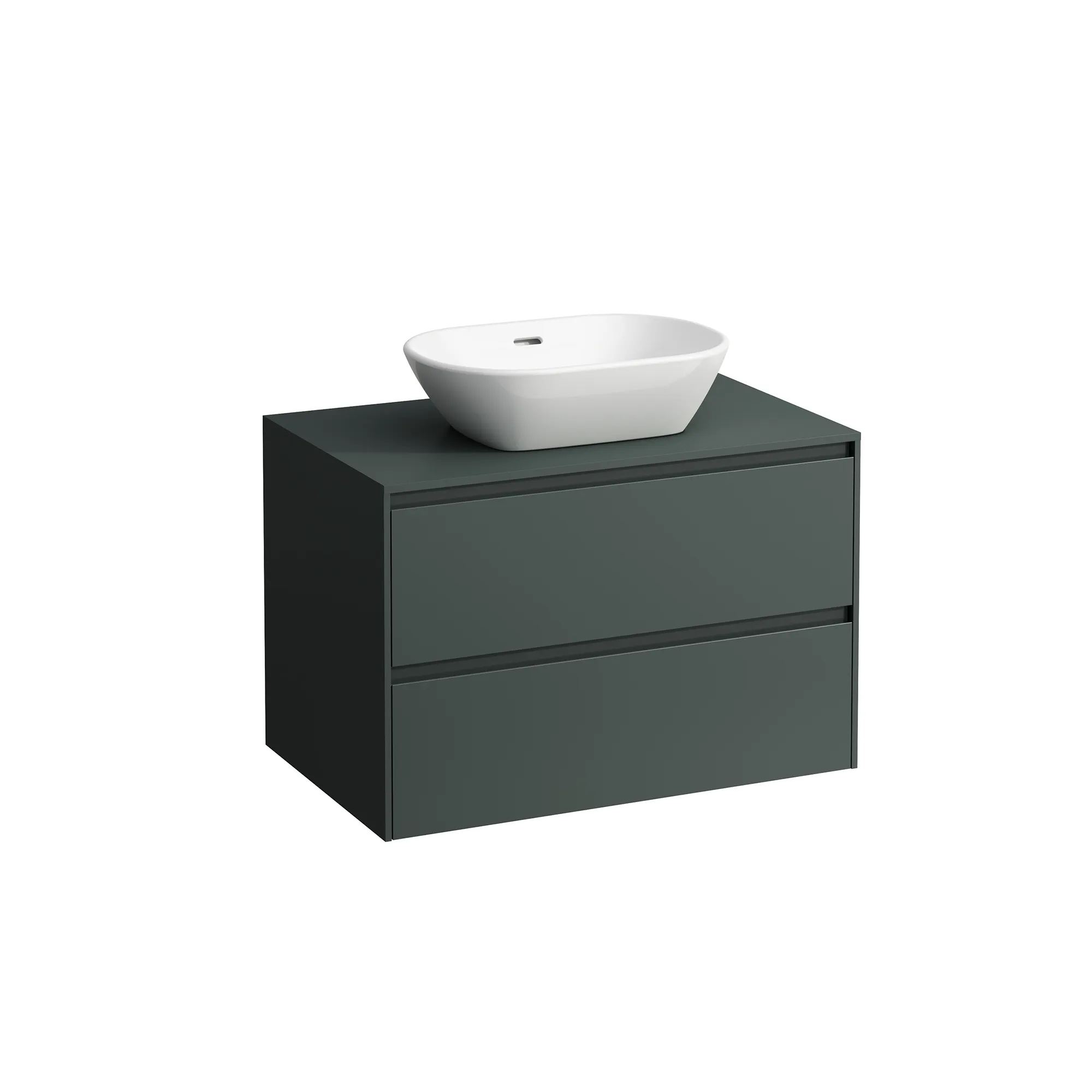 Laufen Waschtischunterbau+Waschtischplatte (Schubladenelement) LANI 493x785x527 mit Ausschnitt mittig, Abdeckplatte 12 mm, 2 Schubladen, integrierter Griffleiste, Vollauszug und Soft-Close verkehrsgrau Laufen Waschtischunterbau+Waschtischplatte (Schubladenelement) LANI 493x785x527 mit Ausschnitt mittig, Abdeckplatte 12 mm, 2 Schubladen, integrierter Griffleiste, Vollauszug und Soft-Close verkehrsgrau