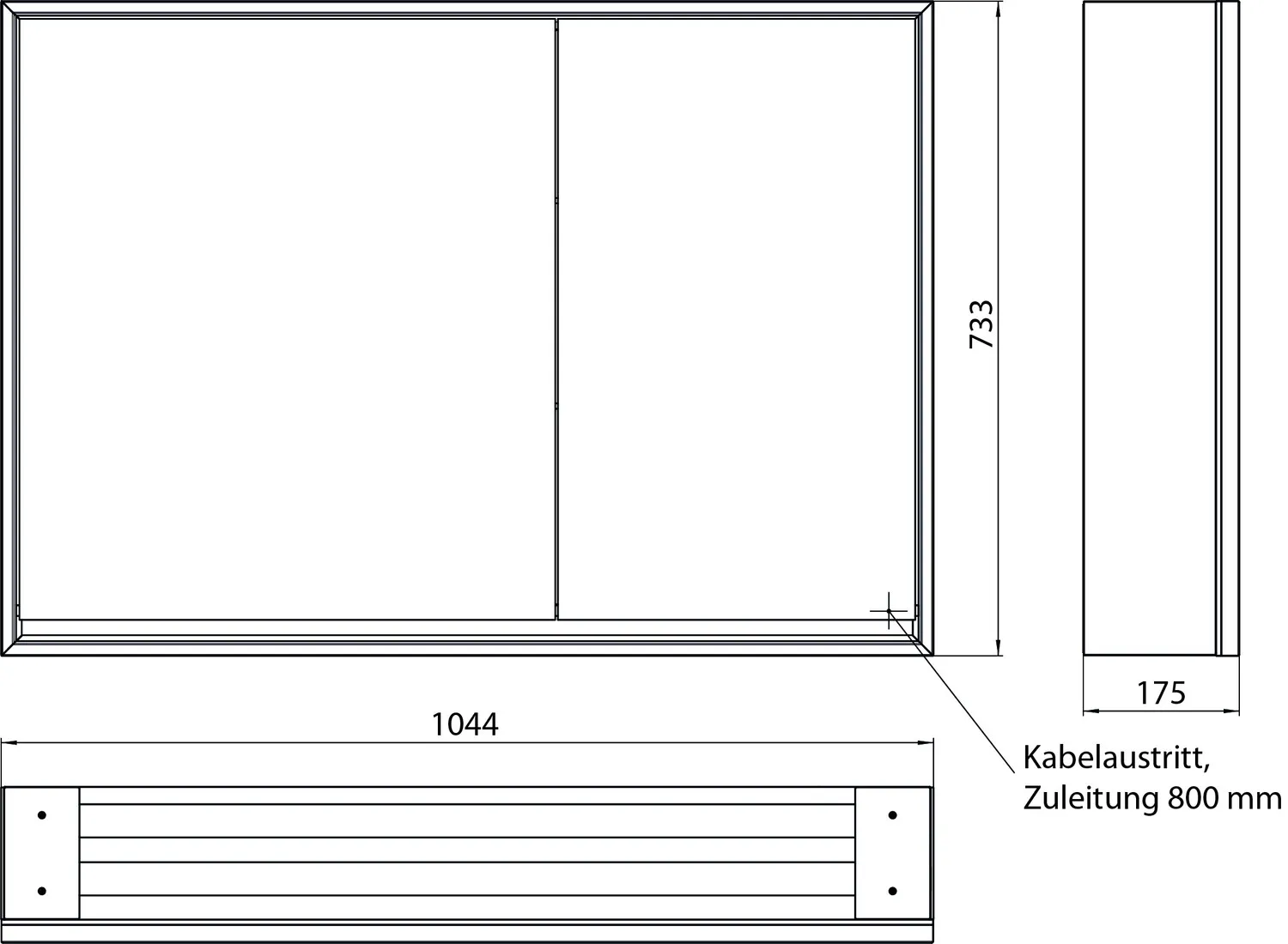 emco Spiegelschrank „loft“ 104,4 × 73,3 × 17,5 cm