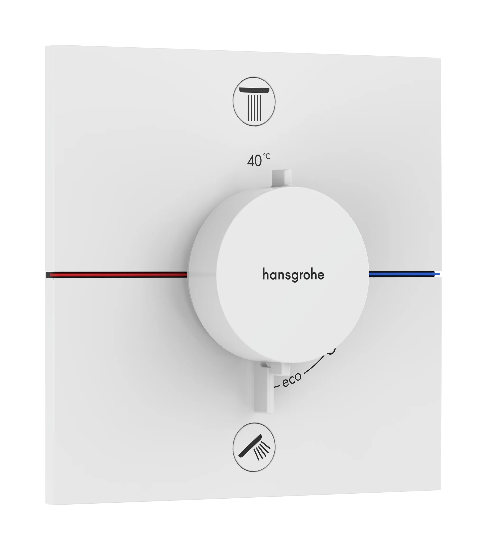 Hansgrohe ShowerSelect Comfort E Thermostat Unterputz, Mattweiß, 2 Verbraucher, einfache Installation, Sicherheitssperre bei 40°C