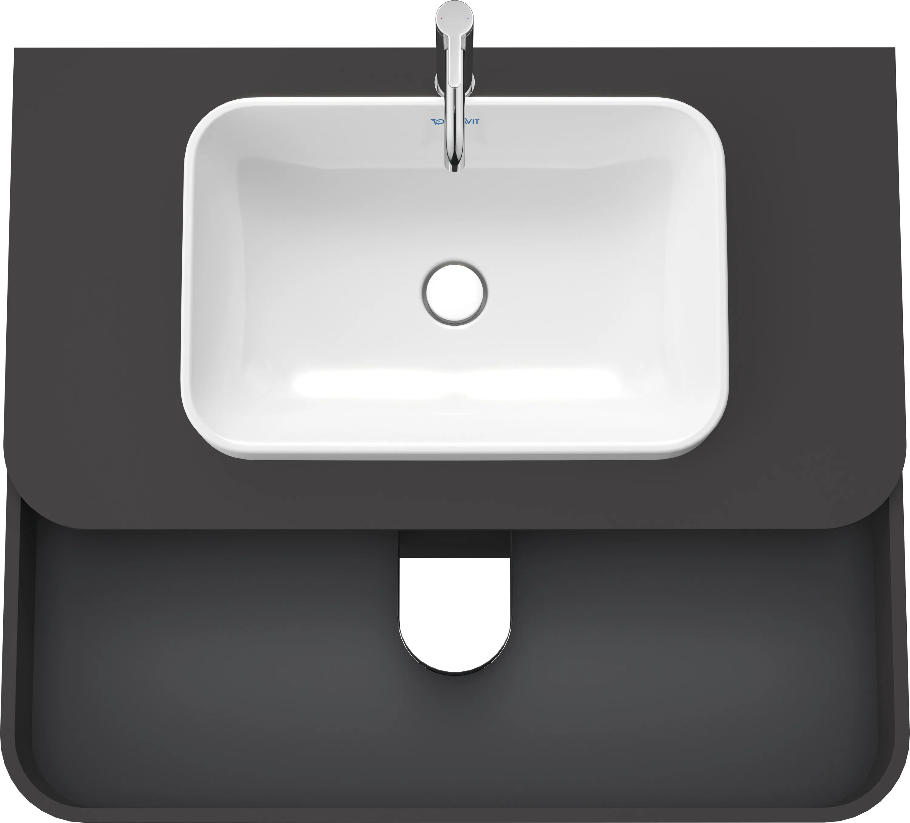 Duravit Waschtischunterschrank wandhängend „Happy D.2 Plus“ 100 × 40,8 × 55 cm Graphit Supermatt Duravit Waschtischunterschrank wandhängend „Happy D.2 Plus“ 100 × 40,8 × 55 cm Graphit Supermatt