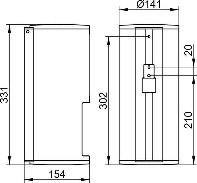 Plan 14969171200 Toilettenpapierhalter 2-fach (Rollenbreite 120 mm) silber-eloxiert