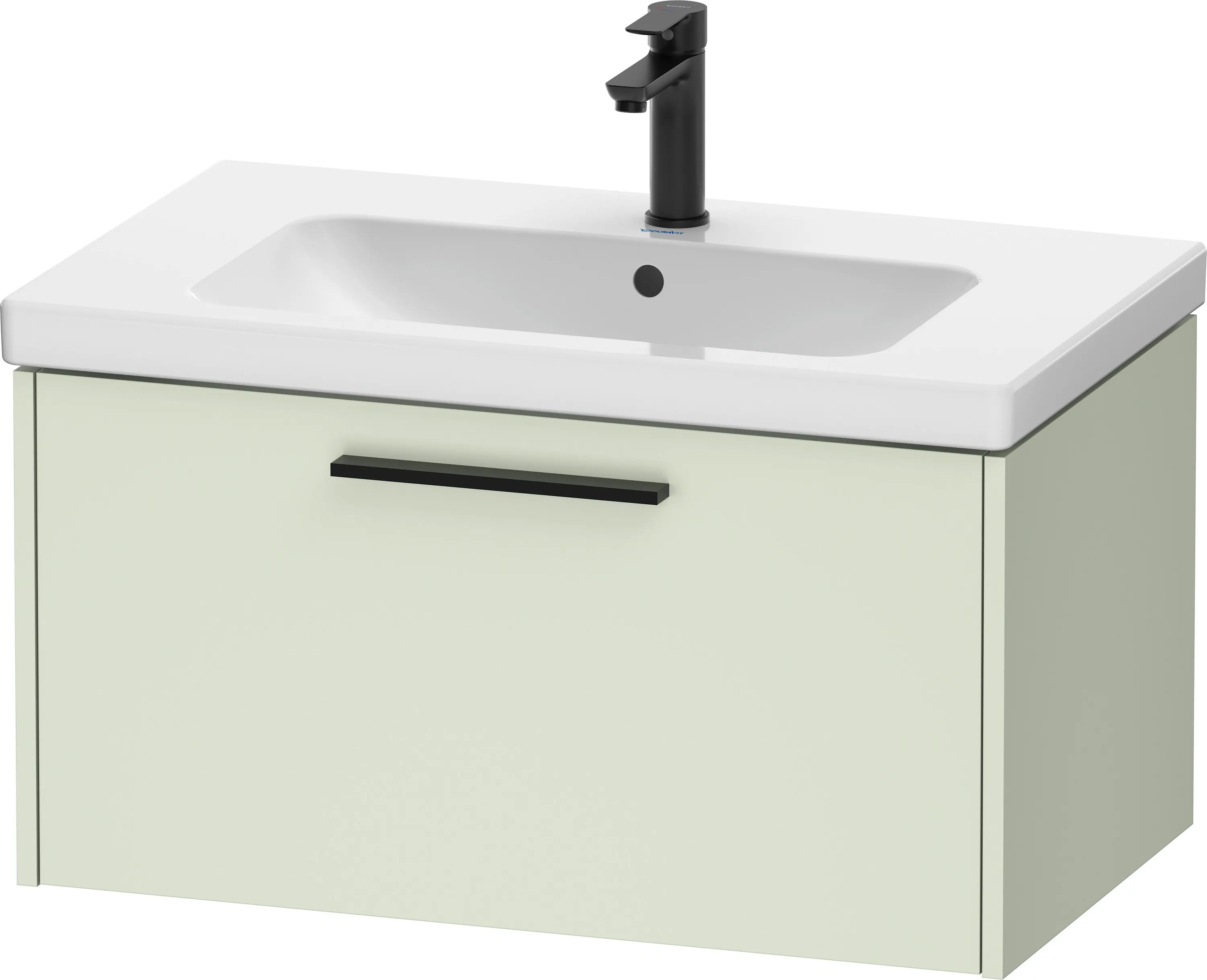 Duravit Waschtischunterschrank Wandhängend „D-Code“ 78,4 × 40 × 46 cm in Blassgrün Matt