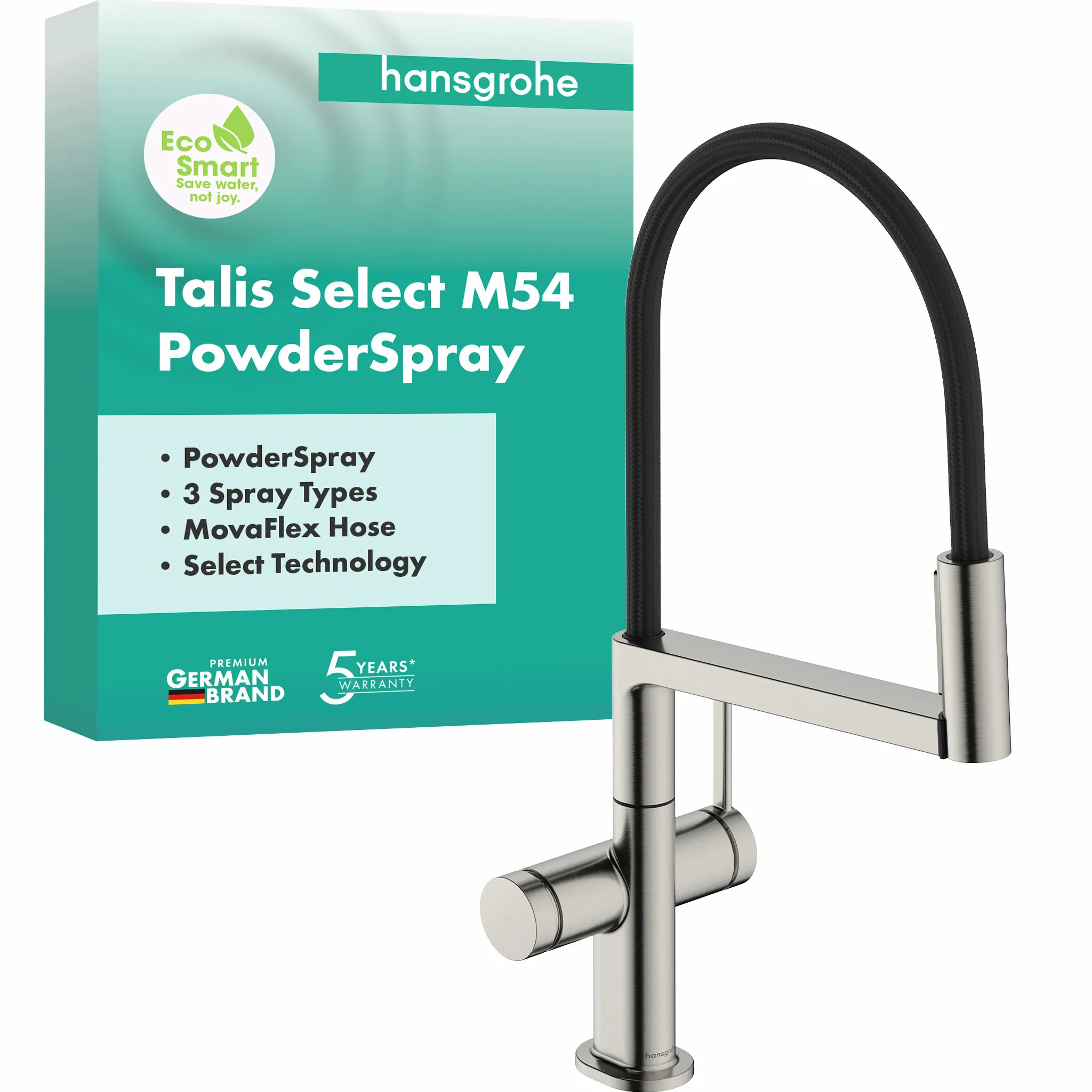 Hansgrohe Talis Select M54 PowderSpray Einhebel-Küchenmischer Semi-Pro, Edelstahl Finish Hansgrohe Talis Select M54 PowderSpray Einhebel-Küchenmischer Semi-Pro, Edelstahl Finish