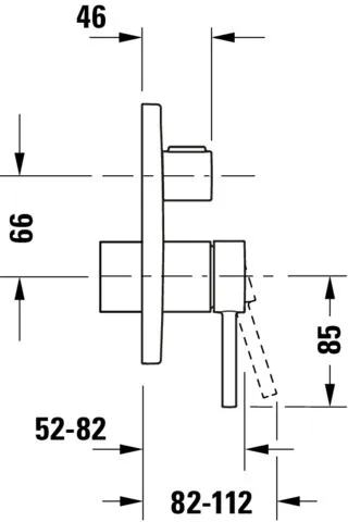 Duravit Einhand-Unterputz-Armatur „Circle“ in Chrom Duravit Einhand-Unterputz-Armatur „Circle“ in Chrom