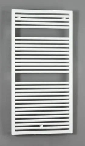 Zehnder Design-Heizkörper „Universal“ für Warmwasser-Zentralheizung oder gemischten Betrieb mit 150 mm-Mittelanschluss 50 × 119,5 cm in Black Matt