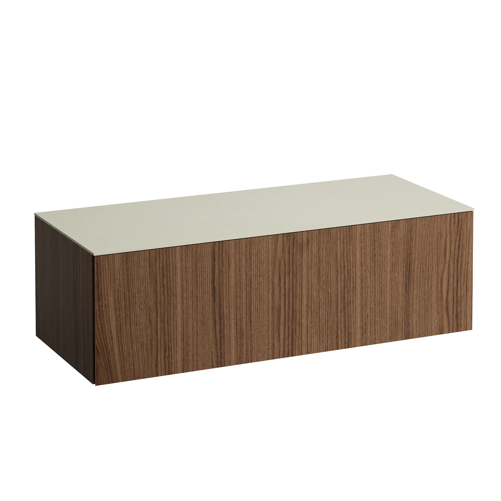 Schubladenelement (Waschtischunterbau+Waschtischplatte), ILBAGNOALESSI, 500x1200x370, 1 Schublade, integrierte, versteckte Griffe seitlich, Vollauszug