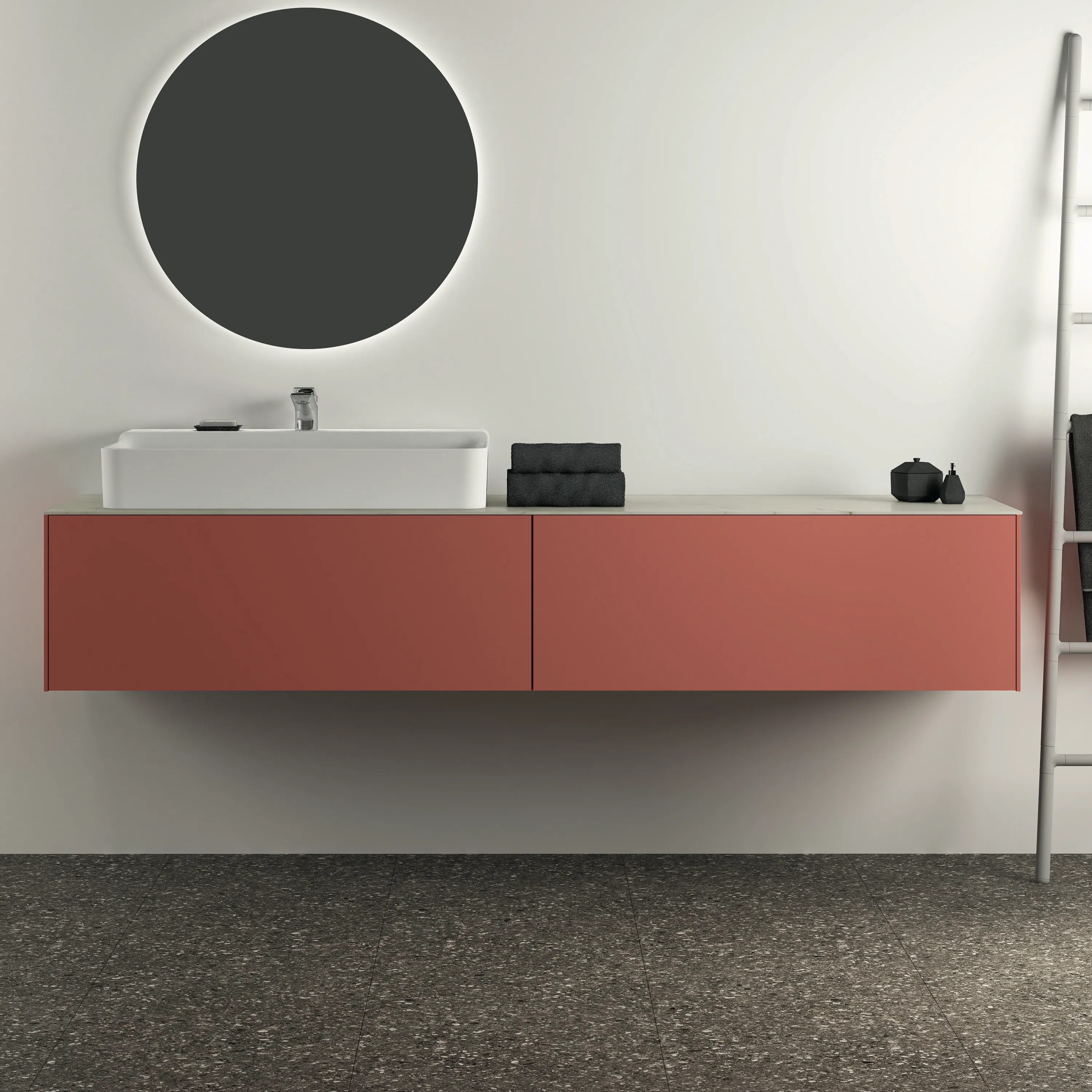 Ideal Standard Waschtischunterschrank Conca, 1985x505x360 mm, Sunset, 2 Auszüge mit Push-Open und Softclose-Einzug, ohne Platte