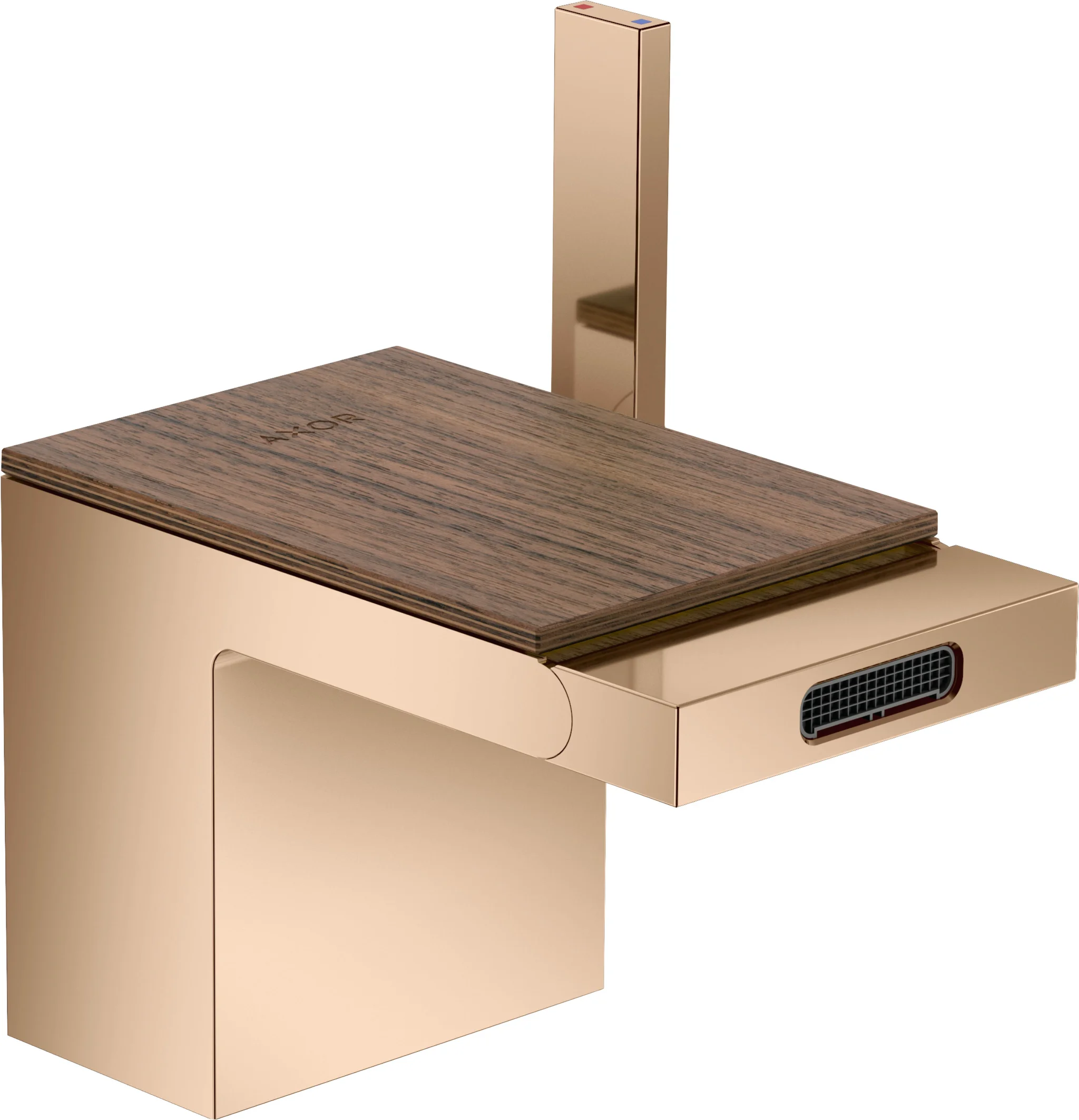 Hansgrohe AXOR MyEdition Platte 117 mm, Amerikanischer Nussbaum, abnehmbar