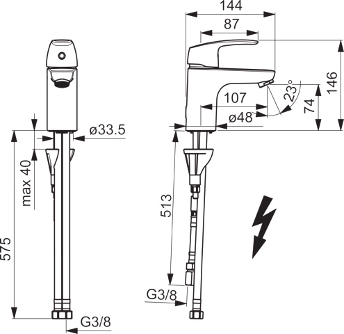 Einhebelmischer Waschtischbatterie Niederdruck „Pinto“ in Chrom Einhebelmischer Waschtischbatterie Niederdruck „Pinto“ in Chrom
