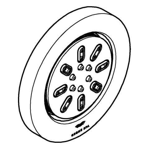 Grohe Rainshower Aqua Seitenbrause 2 Strahlarten, runde Form, chrom Grohe Rainshower Aqua Seitenbrause 2 Strahlarten, runde Form, chrom