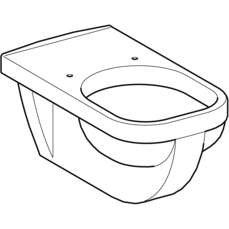 Wand-Flachspül-WC „Renova Comfort Square“ 39 × 36 × 70 cm, mit Spülrand