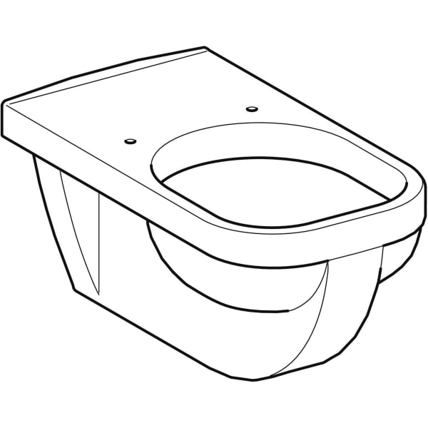 Wand-Flachspül-WC „Renova Comfort Square“ 39 × 36 × 70 cm in weiß alpin, mit Spülrand Wand-Flachspül-WC „Renova Comfort Square“ 39 × 36 × 70 cm in weiß alpin, mit Spülrand