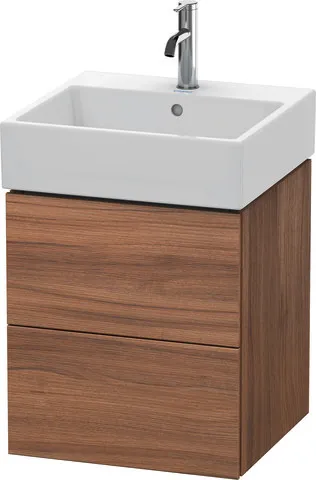 Duravit Waschtischunterschrank wandhängend „L-Cube“ 48,4 × 54,4 × 45,9 cm Nussbaum Natur