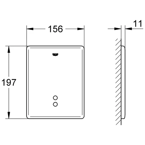 Grohe Infrarot-Elektronik für Urinal Tectron Skate Wandeinbau 6 V DC 156 x 197 mm in chrom Grohe Infrarot-Elektronik für Urinal Tectron Skate Wandeinbau 6 V DC 156 x 197 mm in chrom