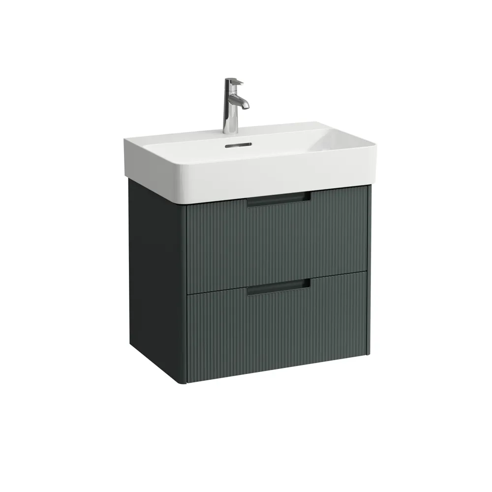 Laufen Waschtischunterbau JUNA für VAL 400x621x515, 2 Schubladen mit Griffmulde für WT H810284, verkehrsgrau Laufen Waschtischunterbau JUNA für VAL 400x621x515, 2 Schubladen mit Griffmulde für WT H810284, verkehrsgrau