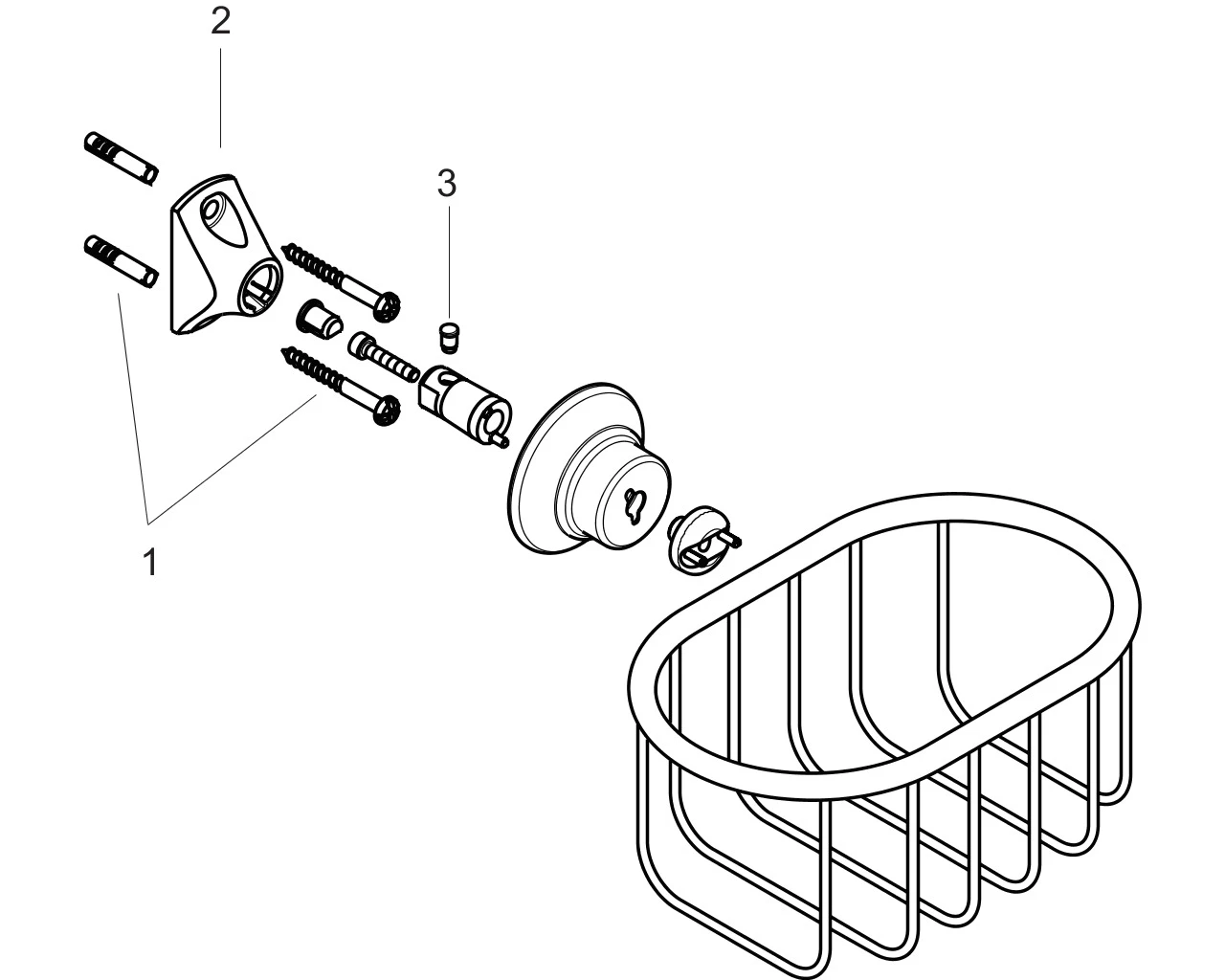 Seifenkorb Axor Montreux Wandversion chrom