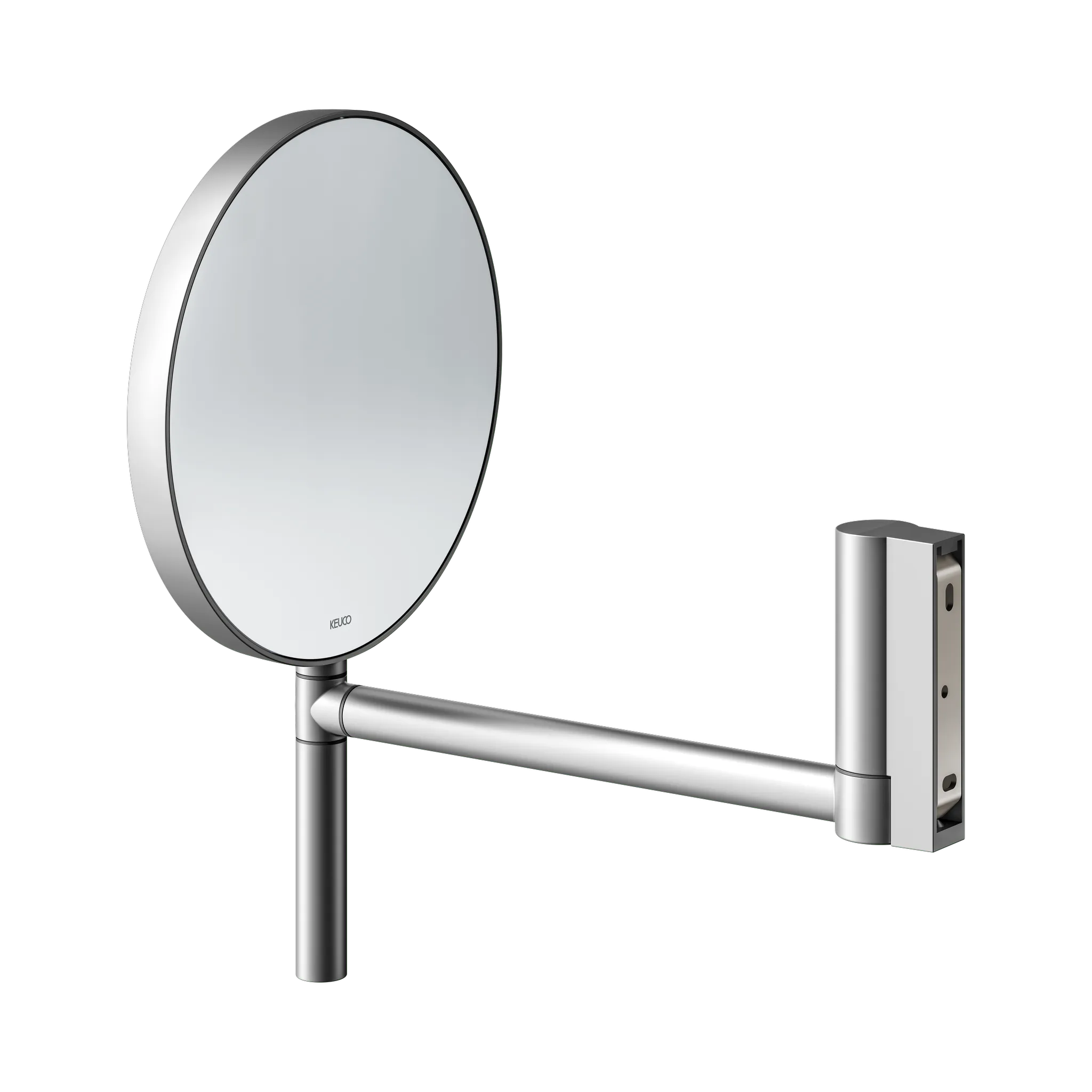 KEUCO Kosmetikspiegel „Plan“ Rund, ohne Beleuchtung in Aluminium-finish, ⌀ 193 mm