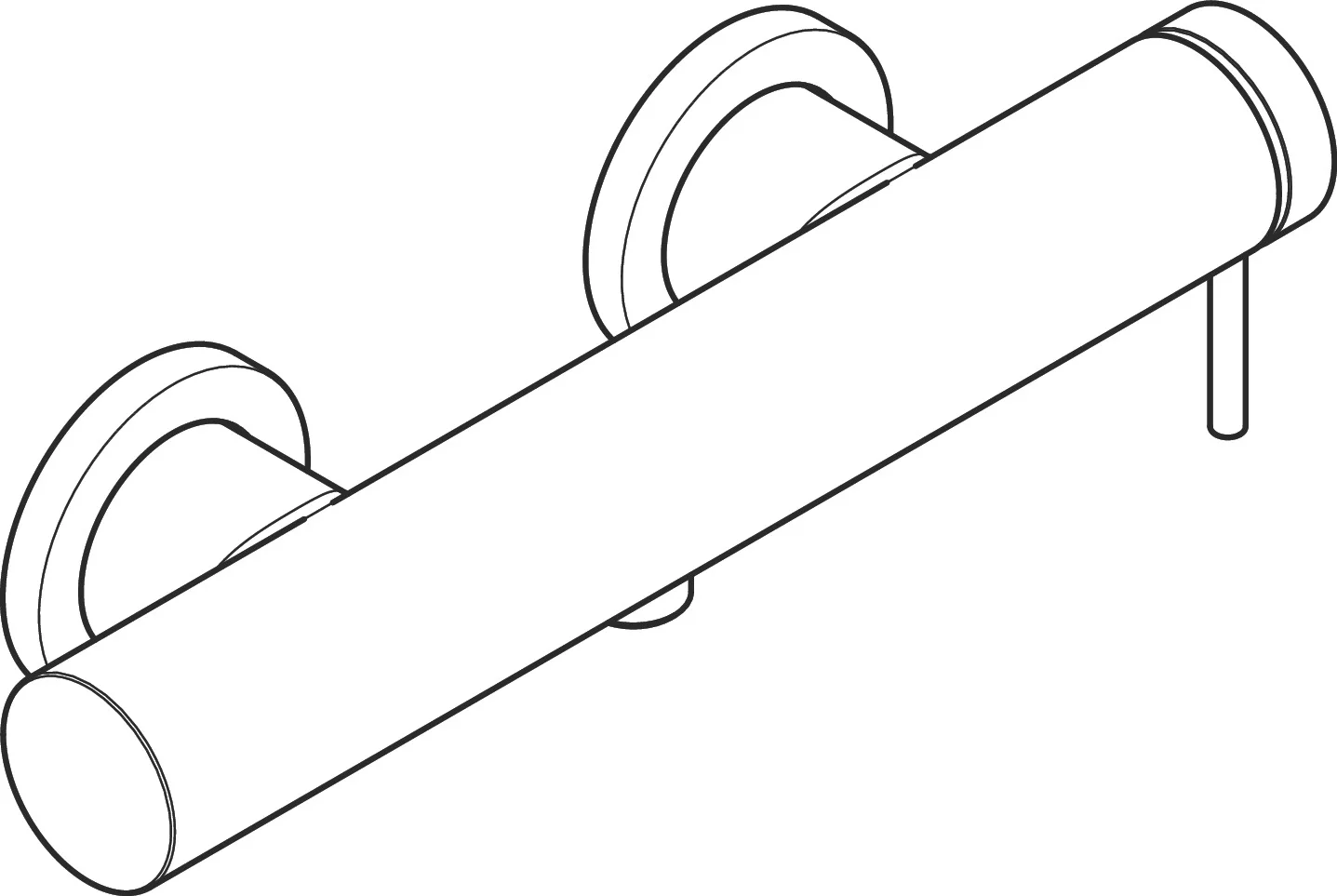 Hansgrohe Tecturis S Einhebel-Brausemischer Aufputz Chrom, Stichmaß 150 ± 12 mm, max. Durchfluss 24 l/min, Keramikmischsystem, einstellbare Temperaturbegrenzung