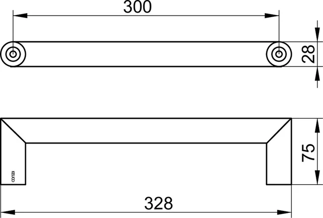 REVA 12807010000 Haltegriff 328 mm verchromt REVA 12807010000 Haltegriff 328 mm verchromt