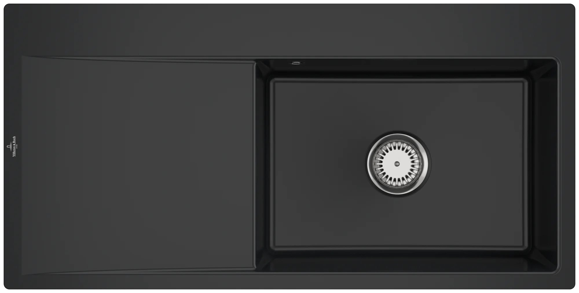 Villeroy & Boch Subway Style 60 Flat 980x490mm, flächenbündige Spüle, Pure Black