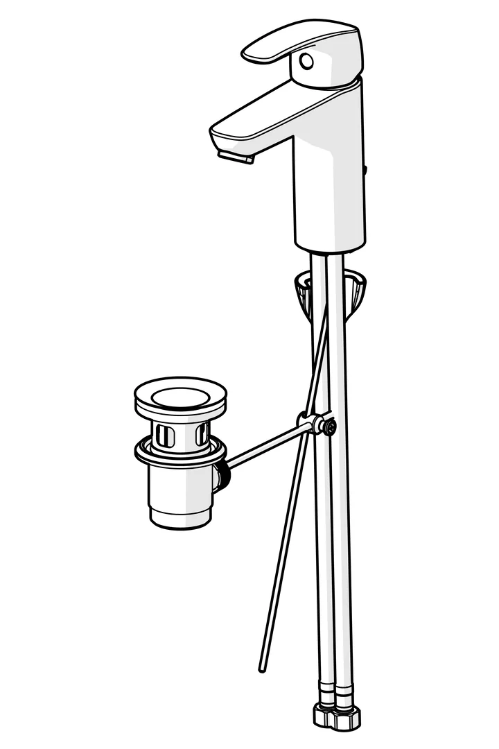 HansaPINTO Waschtischarmatur HansaPINTO XL 4501 Standmontage Einhebelmischer Chrom