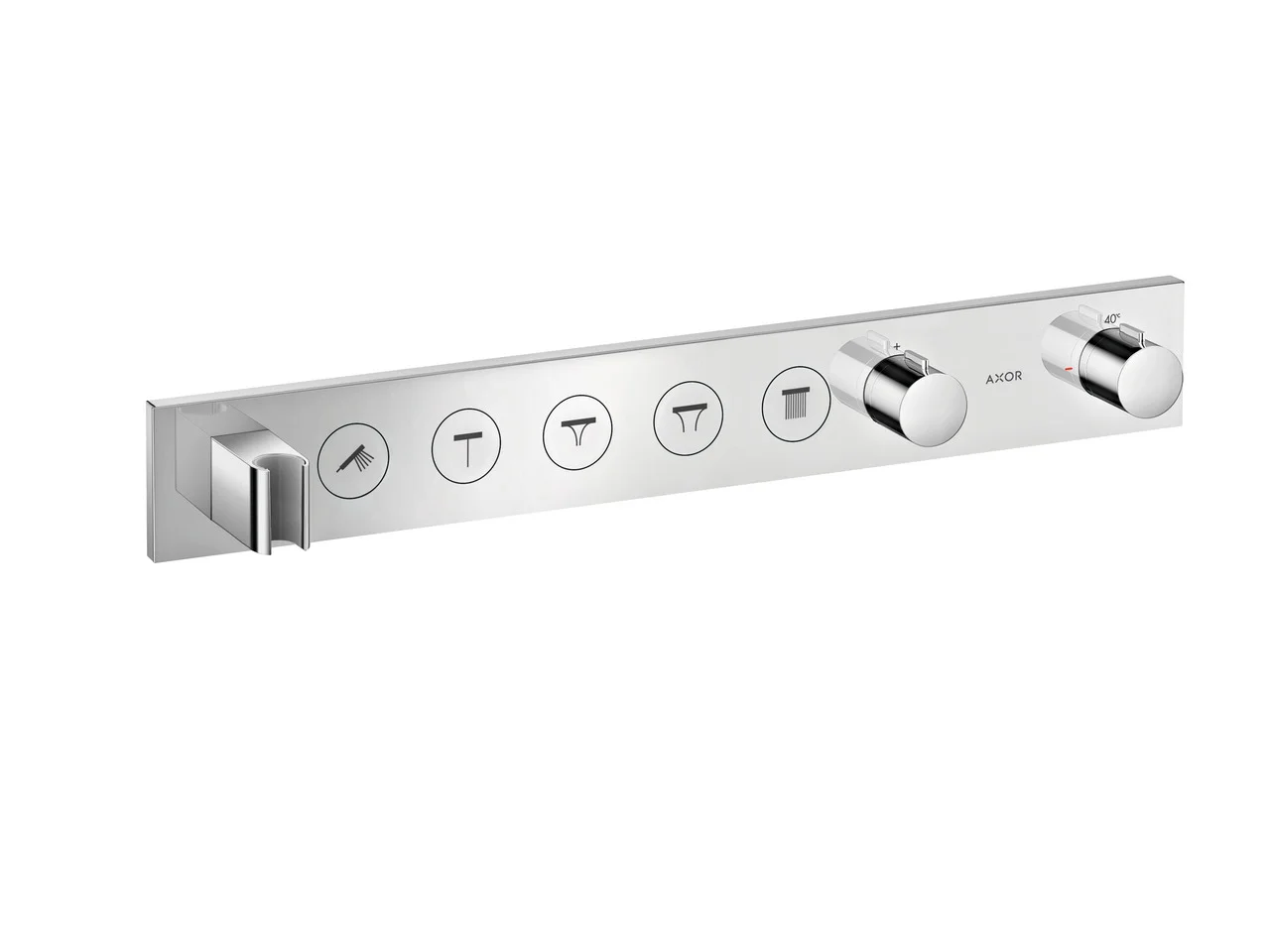 Hansgrohe AXOR ShowerSolutions Thermostatmodul Select 670/90 Unterputz, Chrom, 5 Verbraucher, max. Durchfluss 38 l/min, einstellbare Temperaturbegrenzung Hansgrohe AXOR ShowerSolutions Thermostatmodul Select 670/90 Unterputz, Chrom, 5 Verbraucher, max. Durchfluss 38 l/min, einstellbare Temperaturbegrenzung