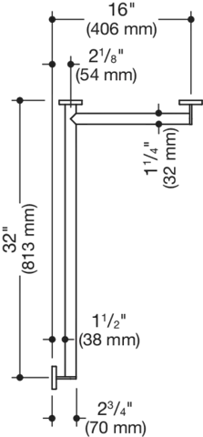 HEWI Haltegriff Ausführung rechts „System 900“ in Signalweiß matt, Befestigung verdeckt HEWI Haltegriff Ausführung rechts „System 900“ in Signalweiß matt, Befestigung verdeckt