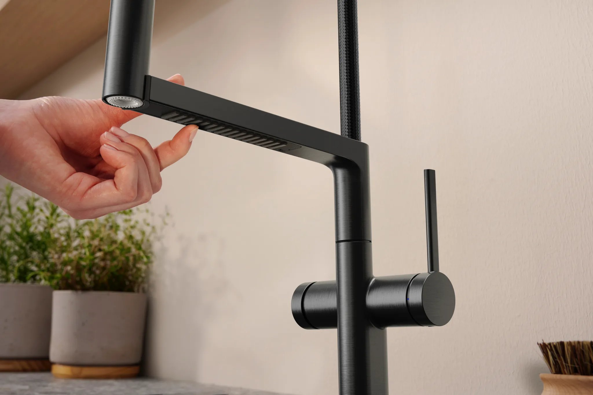 Hansgrohe Talis Select M54 PowderSpray Einhebel-Küchenmischer Semi-Pro, Edelstahl Finish Hansgrohe Talis Select M54 PowderSpray Einhebel-Küchenmischer Semi-Pro, Edelstahl Finish