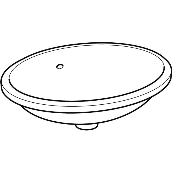 Unterbauwaschtisch „Variform“ 56 × 46 cm in weiß alpin Unterbauwaschtisch „Variform“ 56 × 46 cm in weiß alpin