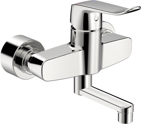 Einhand-Waschtischarmatur Bedienungshebel lang „Clinica“ Ausladung 177 mm in Chrom Einhand-Waschtischarmatur Bedienungshebel lang „Clinica“ Ausladung 177 mm in Chrom