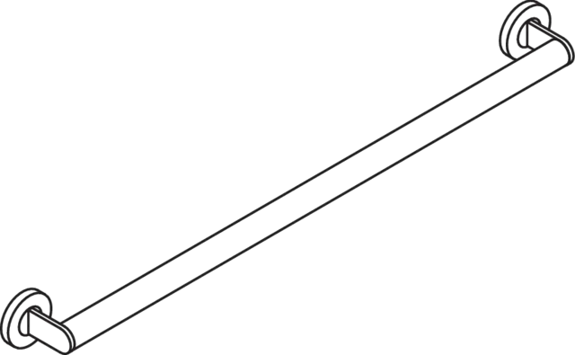 HaltegriffEdelstahl, pulverbeschichtet, Achsmaß 765 mm, Tiefe 70 mm, Stangendurchmesser 32 mm, in Farbe DC (Schwarz tiefmatt) HaltegriffEdelstahl, pulverbeschichtet, Achsmaß 765 mm, Tiefe 70 mm, Stangendurchmesser 32 mm, in Farbe DC (Schwarz tiefmatt)