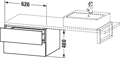 Duravit Unterschrank für Konsole „L-Cube“ 62 × 40 × 54,7 cm Duravit Unterschrank für Konsole „L-Cube“ 62 × 40 × 54,7 cm