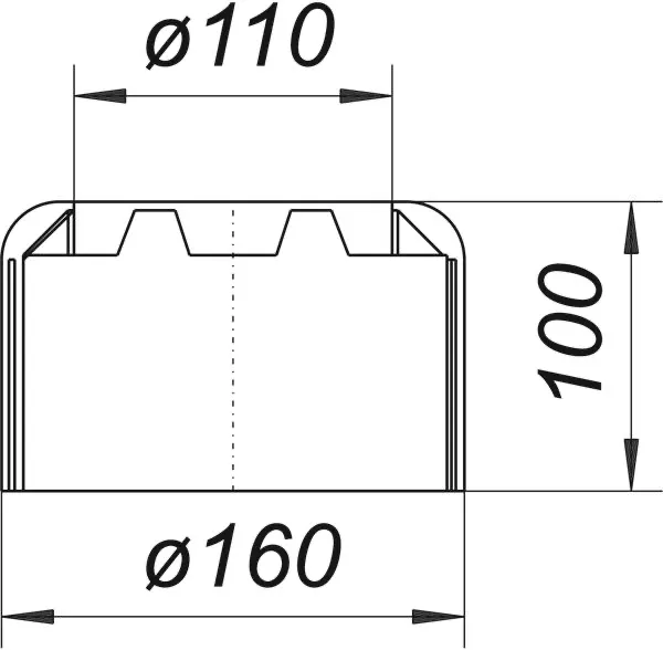 WC-Rosette 79, zweiteilig, DN 100