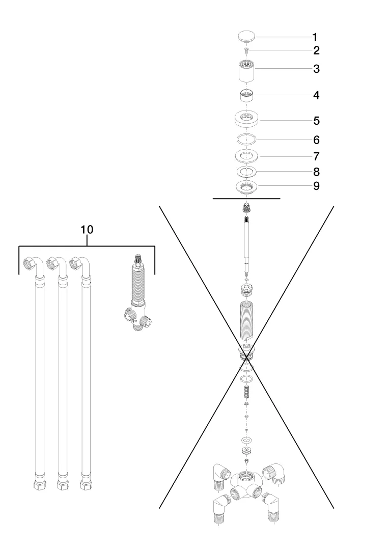 Dornbracht Zweiwege-Umstellung für Wannenrand- bzw. Fliesenrandmontage Chrom Dornbracht Zweiwege-Umstellung für Wannenrand- bzw. Fliesenrandmontage Chrom