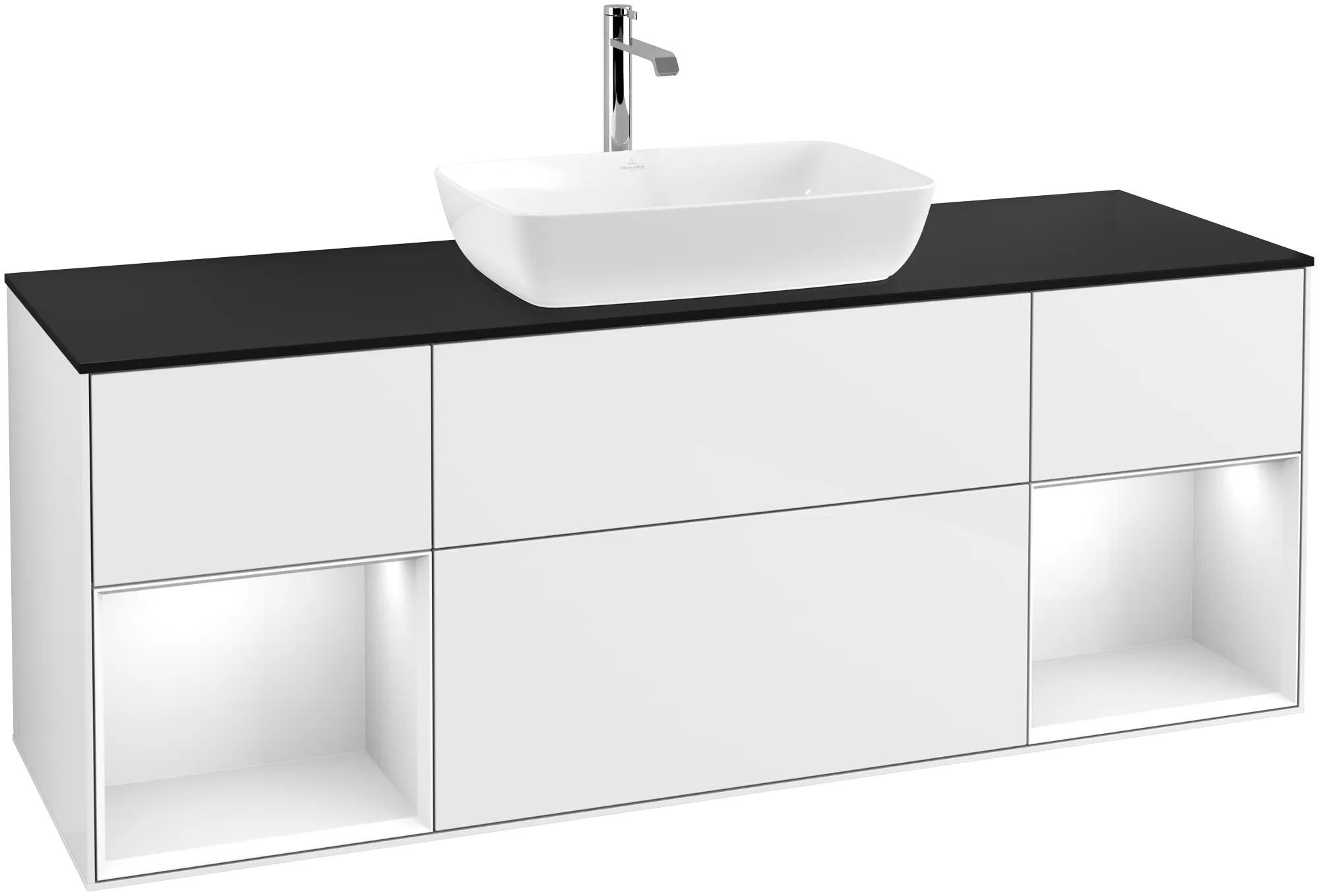 Villeroy & Boch Waschtischunterschrank „Finion“ für Schrankwaschtisch 1600 × 603 × 501 mm Glossy White Lacquer, für Becken mittig Villeroy & Boch Waschtischunterschrank „Finion“ für Schrankwaschtisch 1600 × 603 × 501 mm Glossy White Lacquer, für Becken mittig