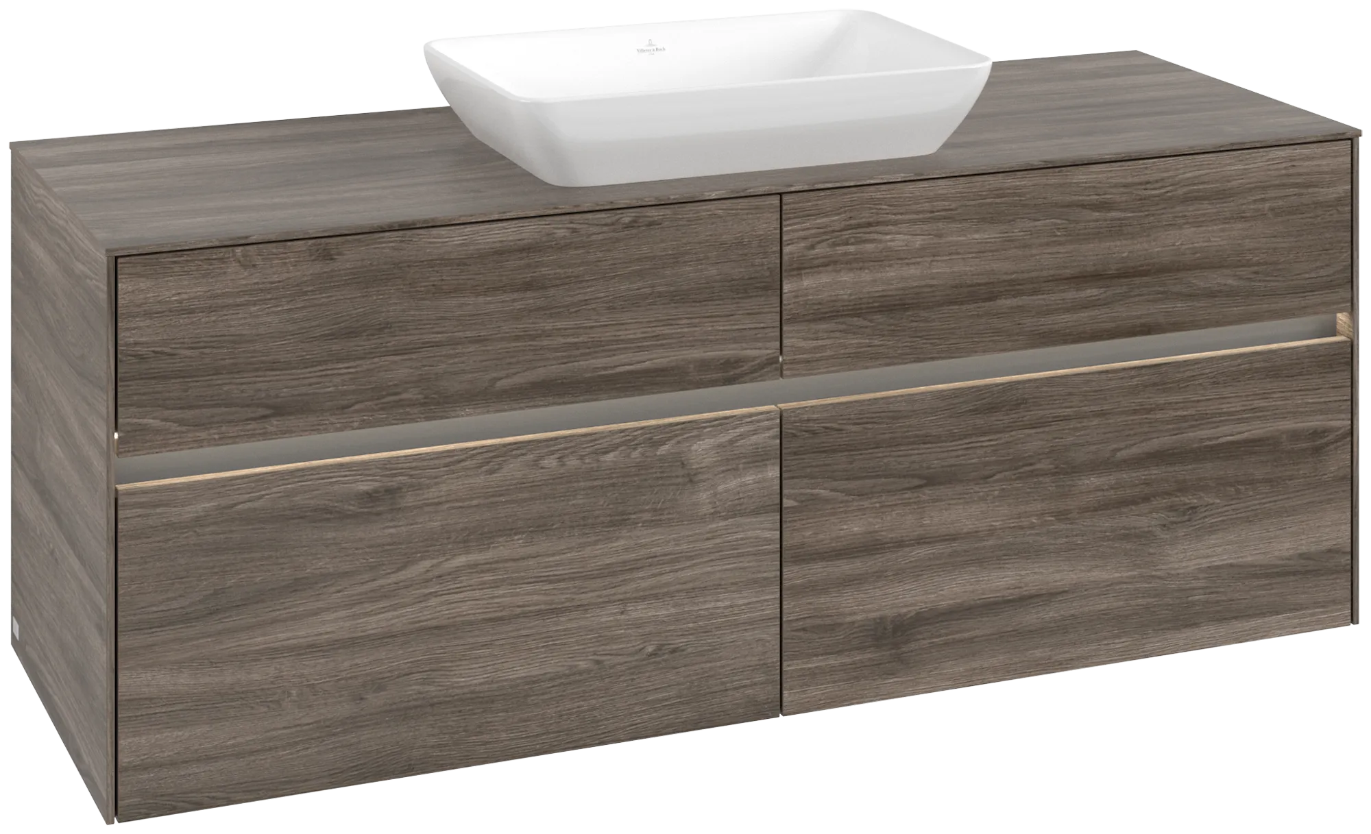 Villeroy & Boch Collaro Waschbeckenunterschrank C116B0, 1400x548x500mm, mit LED-Beleuchtung