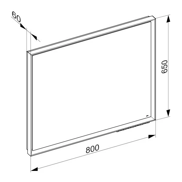 KEUCO Spiegel „Royal Lumos“ in Silber (eloxiert), mit Spiegelheizung 800 × 650 mm
