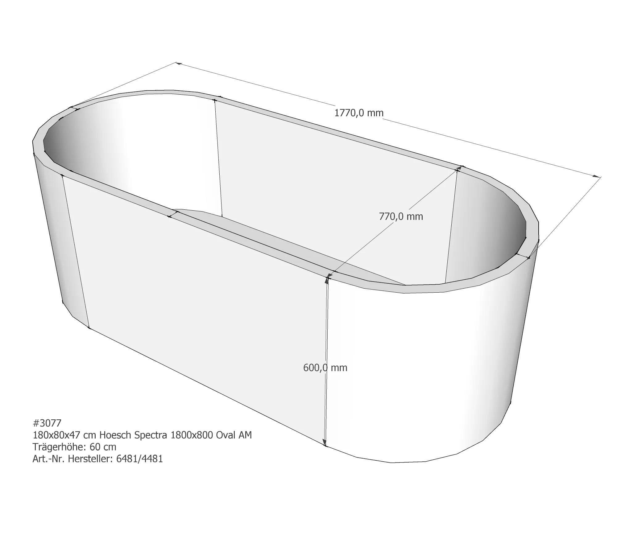 Badewannenträger für Hoesch Spectra 1800×800 180 × 80 × 47 cm Badewannenträger für Hoesch Spectra 1800×800 180 × 80 × 47 cm