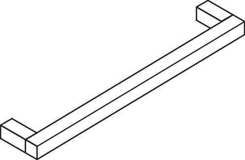 HEWI Badetuchhalter System 100, chrom, AM:600mm, T:79mm HEWI Badetuchhalter System 100, chrom, AM:600mm, T:79mm