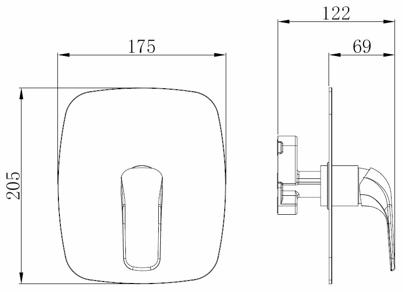 Fertigmontageset Brause AqvaPro zu Art. 092564750 C-Box - Vollmetall-Abdeckrosette - Hülse und Kappe - Hebel - inkl. Funktionseinheit - chrom Fertigmontageset Brause AqvaPro zu Art. 092564750 C-Box - Vollmetall-Abdeckrosette - Hülse und Kappe - Hebel - inkl. Funktionseinheit - chrom