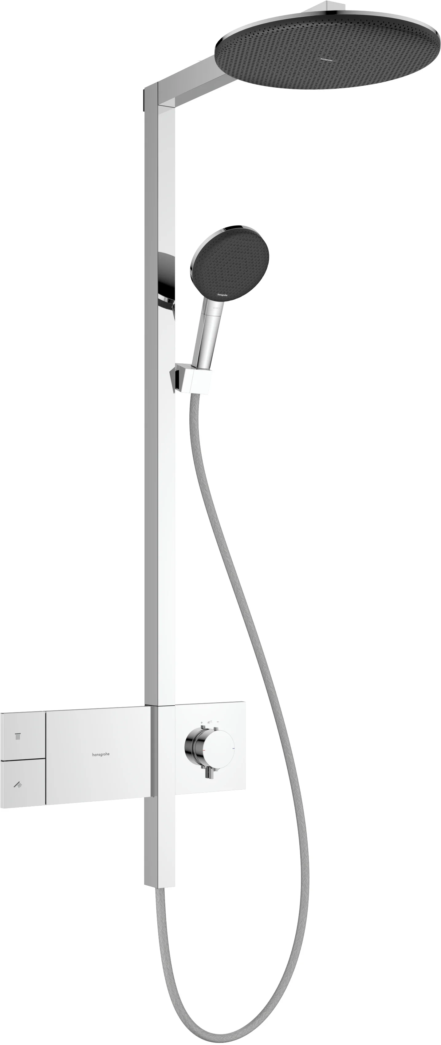 Hansgrohe Showerpipe Raindance Alive S, Chrom, 300 mm Brausekopfgröße, 12 l/min Durchfluss, Aufputzinstallation